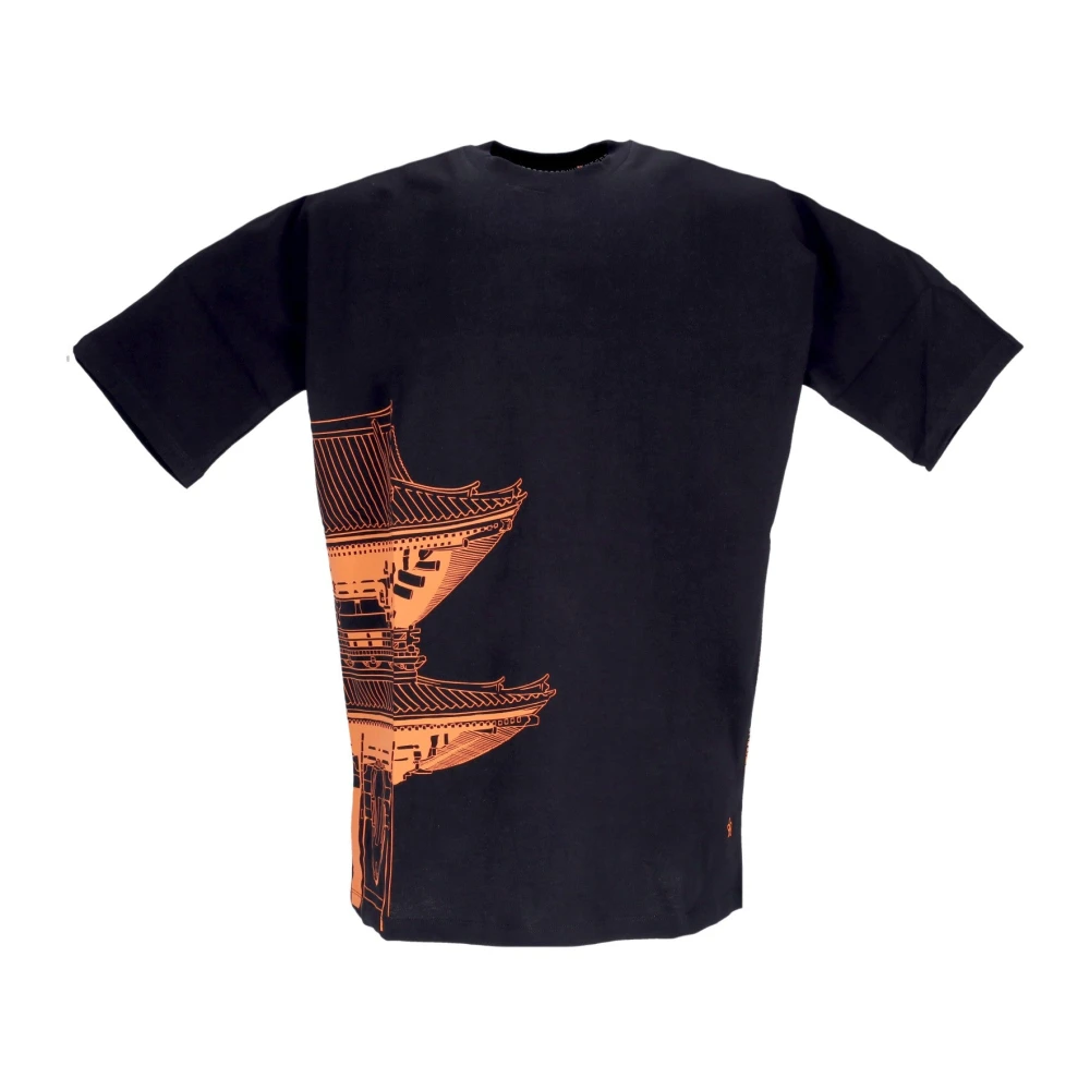 Dolly Noire Men's Black/Orange Tokyo Kimono Tee