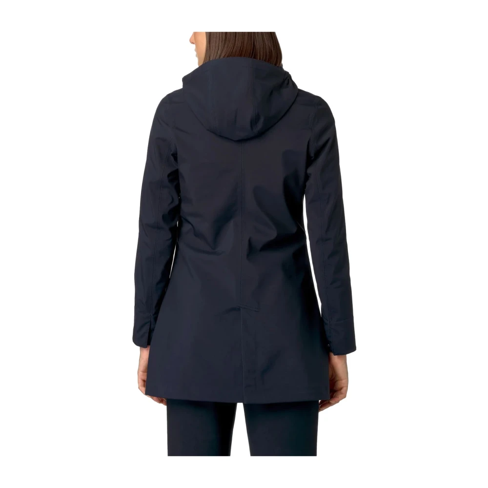 K-way Polyester parka met slim-fit silhouet Blue Dames