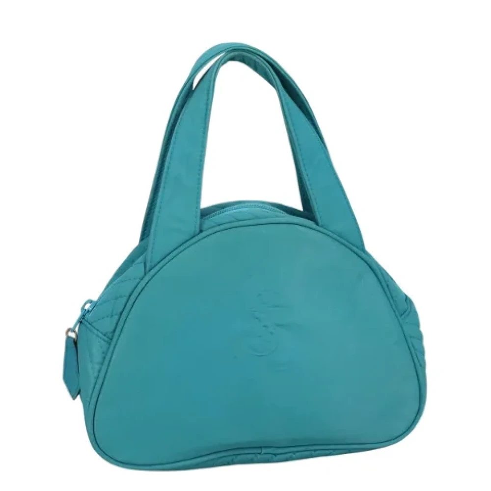 Saint Laurent Vintage Pre-owned Nylon handbags Blue Dames