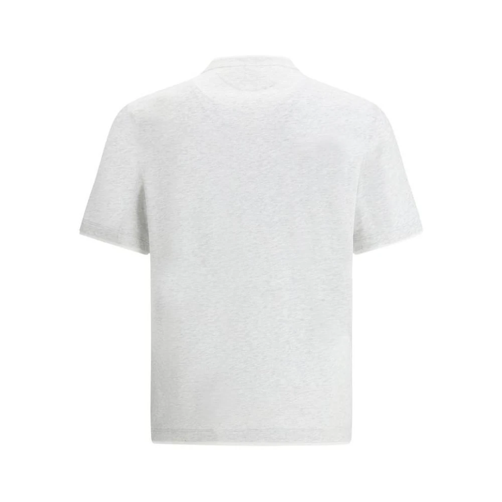 BRUNELLO CUCINELLI Heren Dubbellaags T-shirt Gray Heren