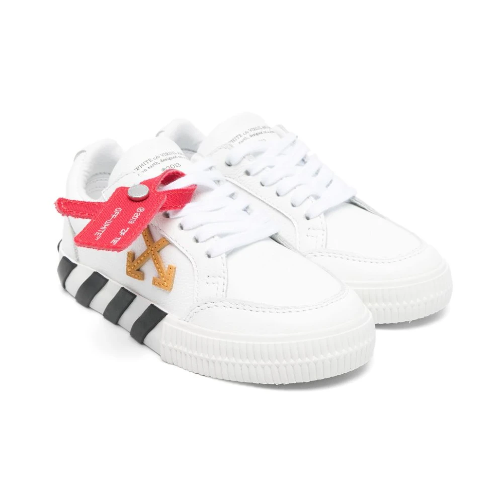 Off White Vita Sneakers för en stilren look White, Pojke