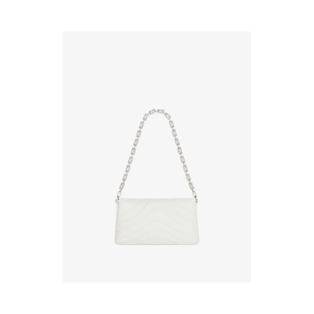 Givenchy Zachte Micro Schoudertas met G Cube Ketting White Dames