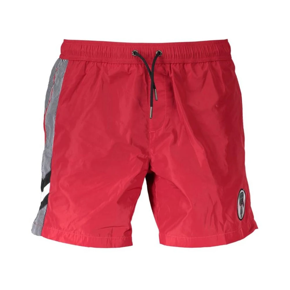 Karl Lagerfeld Men's Red Polyester Swimwear With Sleek Design