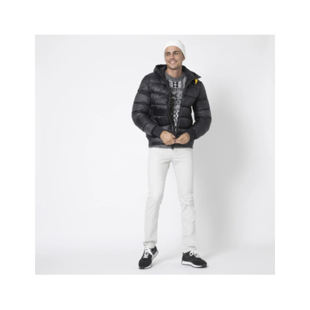 Parajumpers Zwarte gewatteerde jas Pharrell model Black Heren