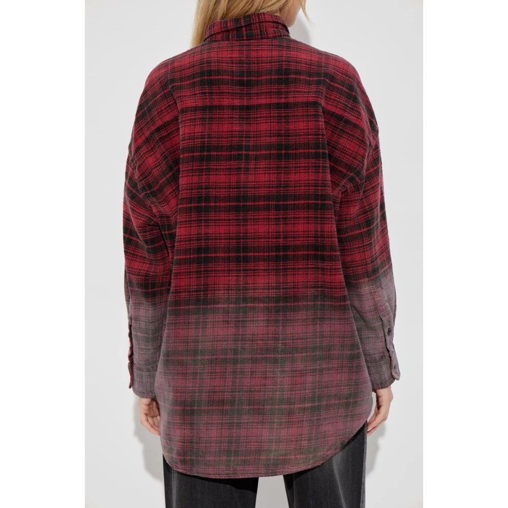 R13 Shirt met Vintage Effect Red Dames
