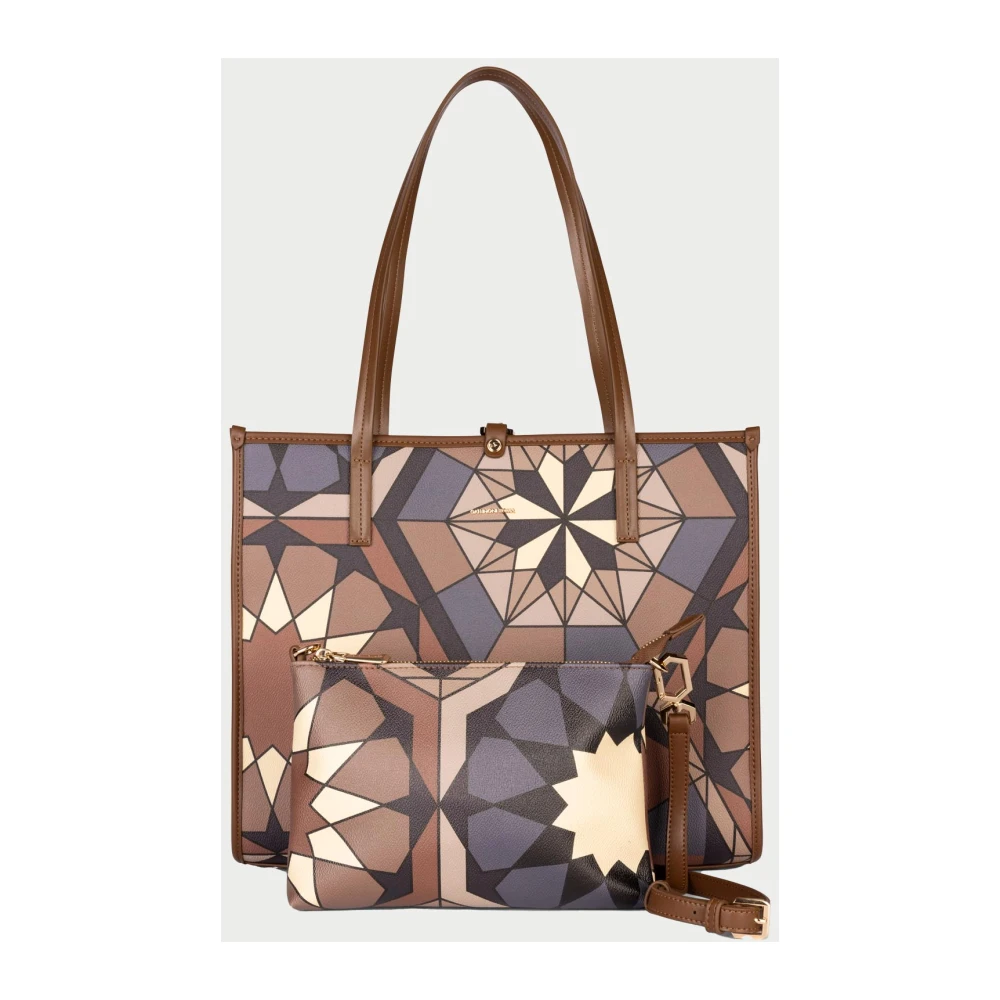 Gattinoni Bruine schoudertas met etui Multicolor Dames