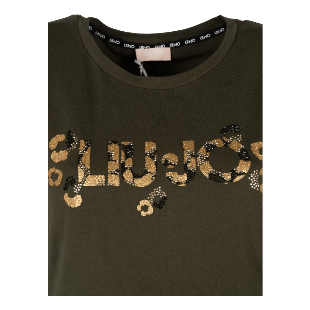 Liu Jo Klassieke Ronde Hals T-Shirt Green Dames