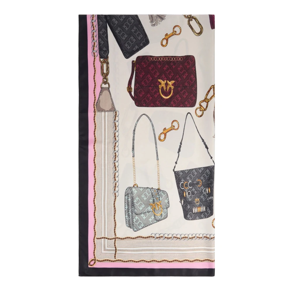 Pinko , Scarves, Female, Multicolor, One Size, Foulard In Misto Seta