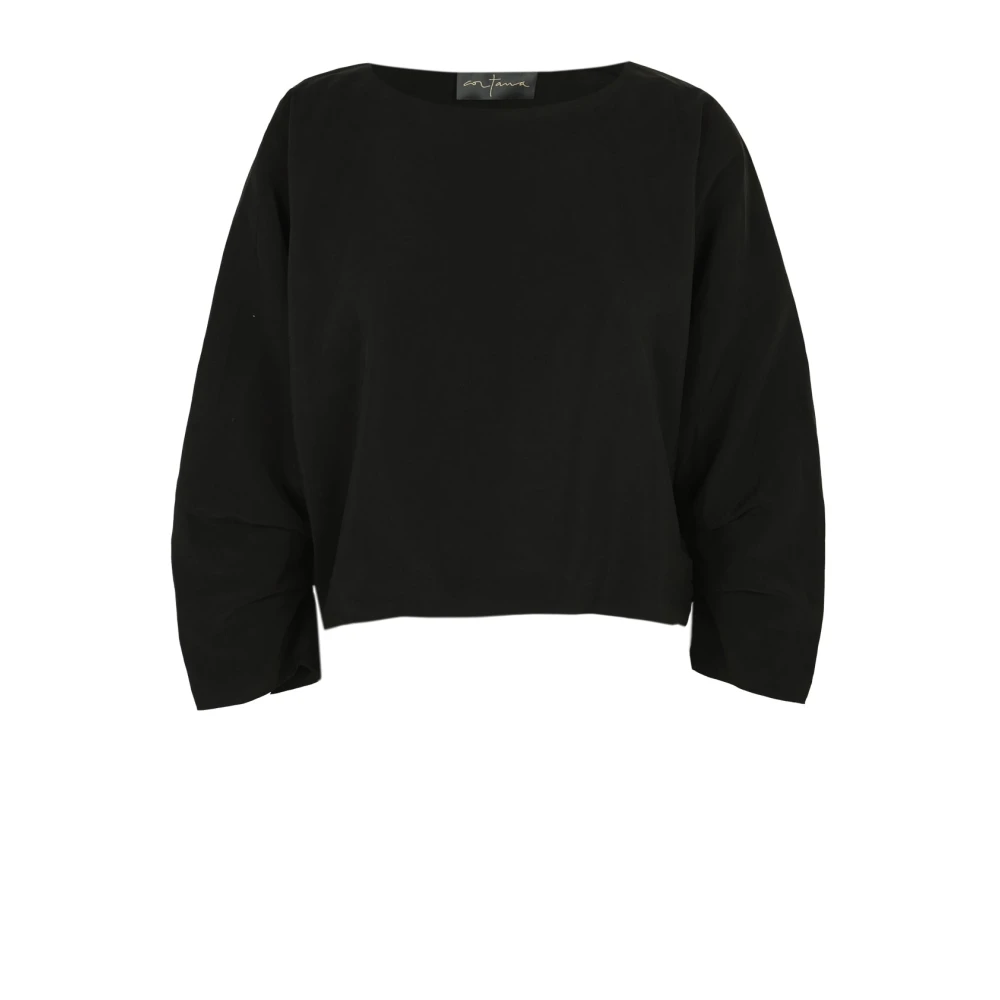 Cortana Mujer Negro - Amelia Top - Blouses & Shirts - 2XS