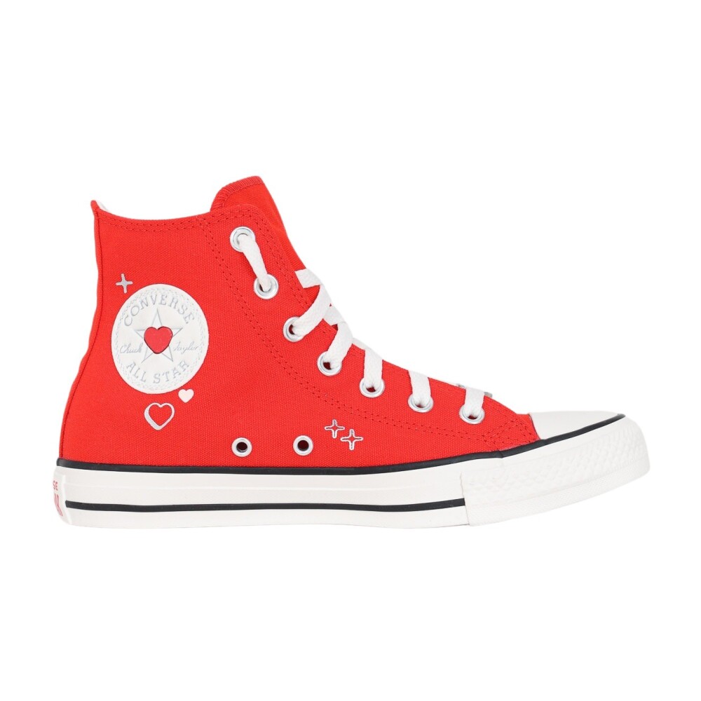 Sneakers alte rosse con motivo a cuoricini Converse Uomo Miinto