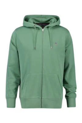 Grön Full Zip Hoodie Sweater