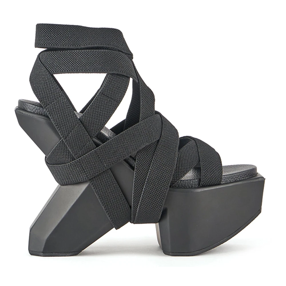 United Nude Black High Heel Sandals, Female, 4 Uk, Boulder Bondage