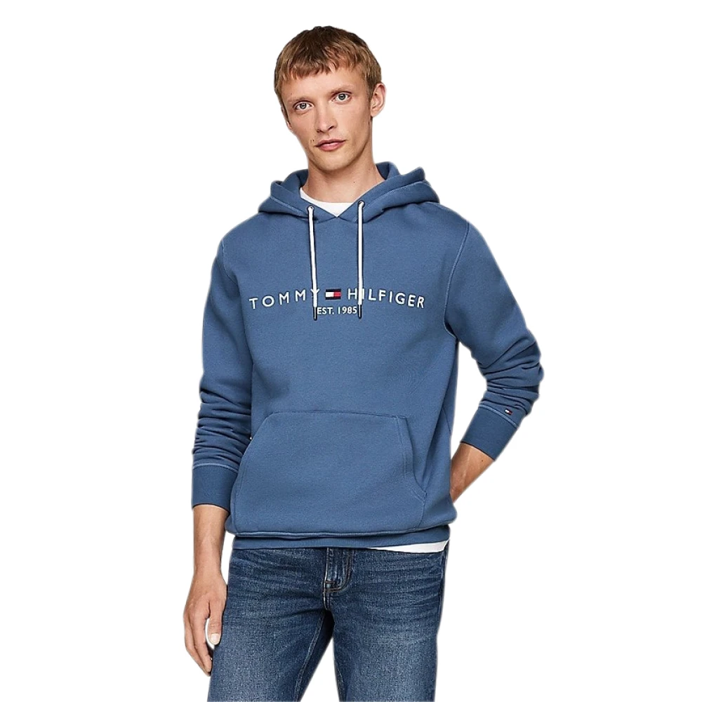 Tommy Hilfiger Blauwe Hoodie met Stijl Blue Heren