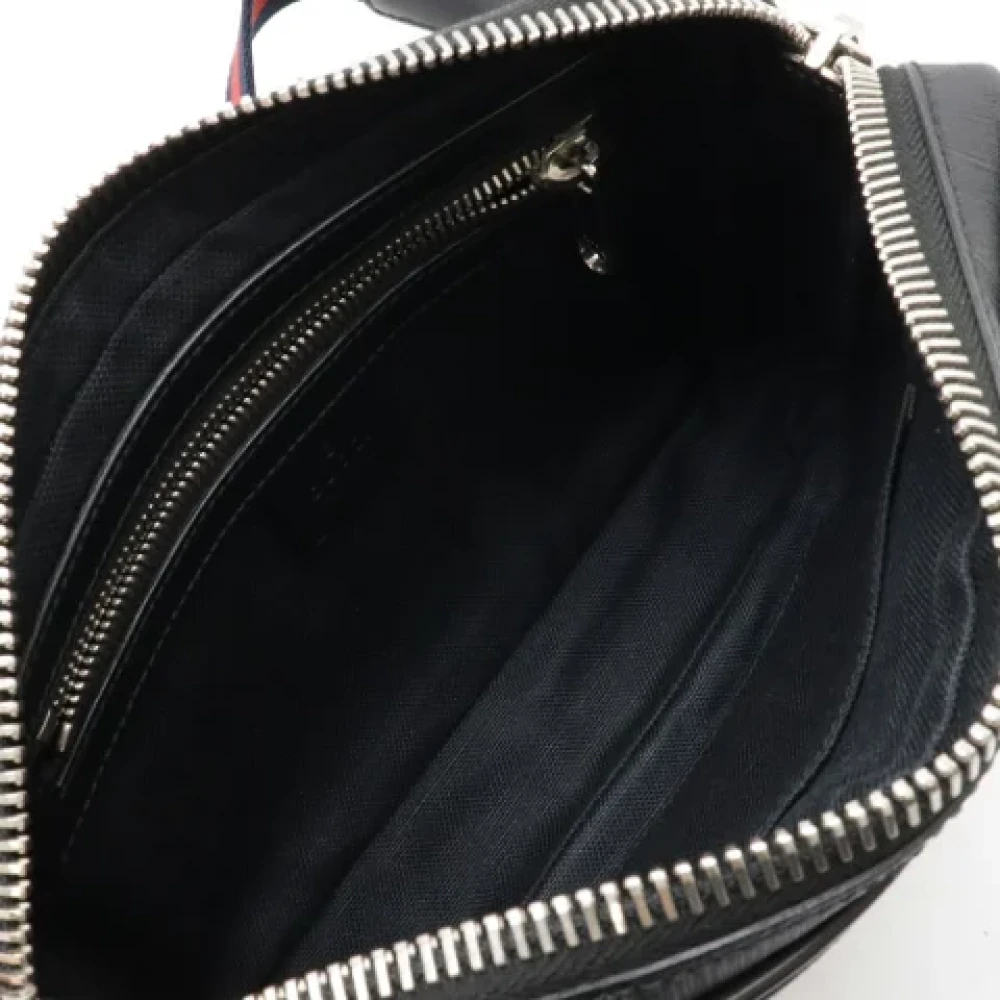 Gucci Vintage Pre-owned Leather crossbody-bags Black Dames