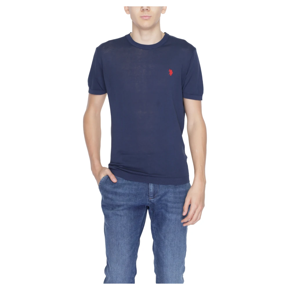 U.s. Polo Assn. Blauwe Gebreide Trui voor Mannen Blue Heren