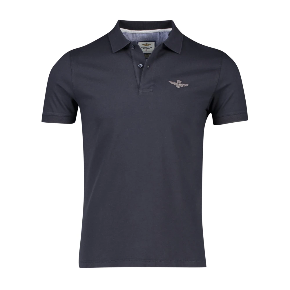 Aeronautica militare Donkerblauw poloshirt korte mouw Blue Heren