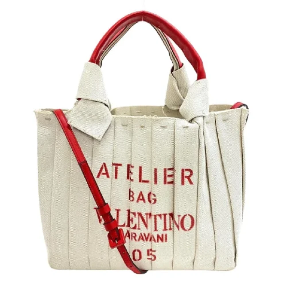 Valentino Vintage Pre-owned Canvas handbags White Dames