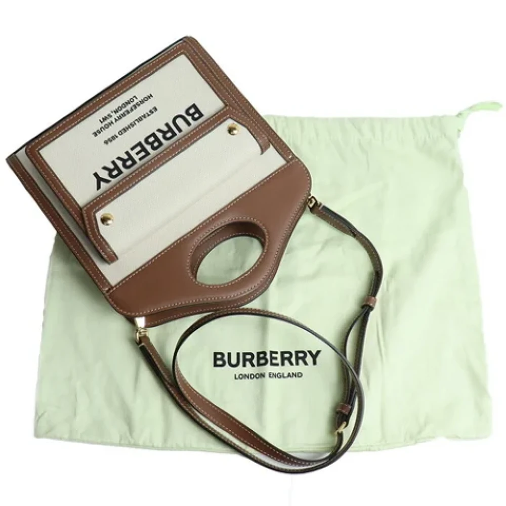 Burberry Vintage Pre-owned Coated canvas handbags Beige Dames