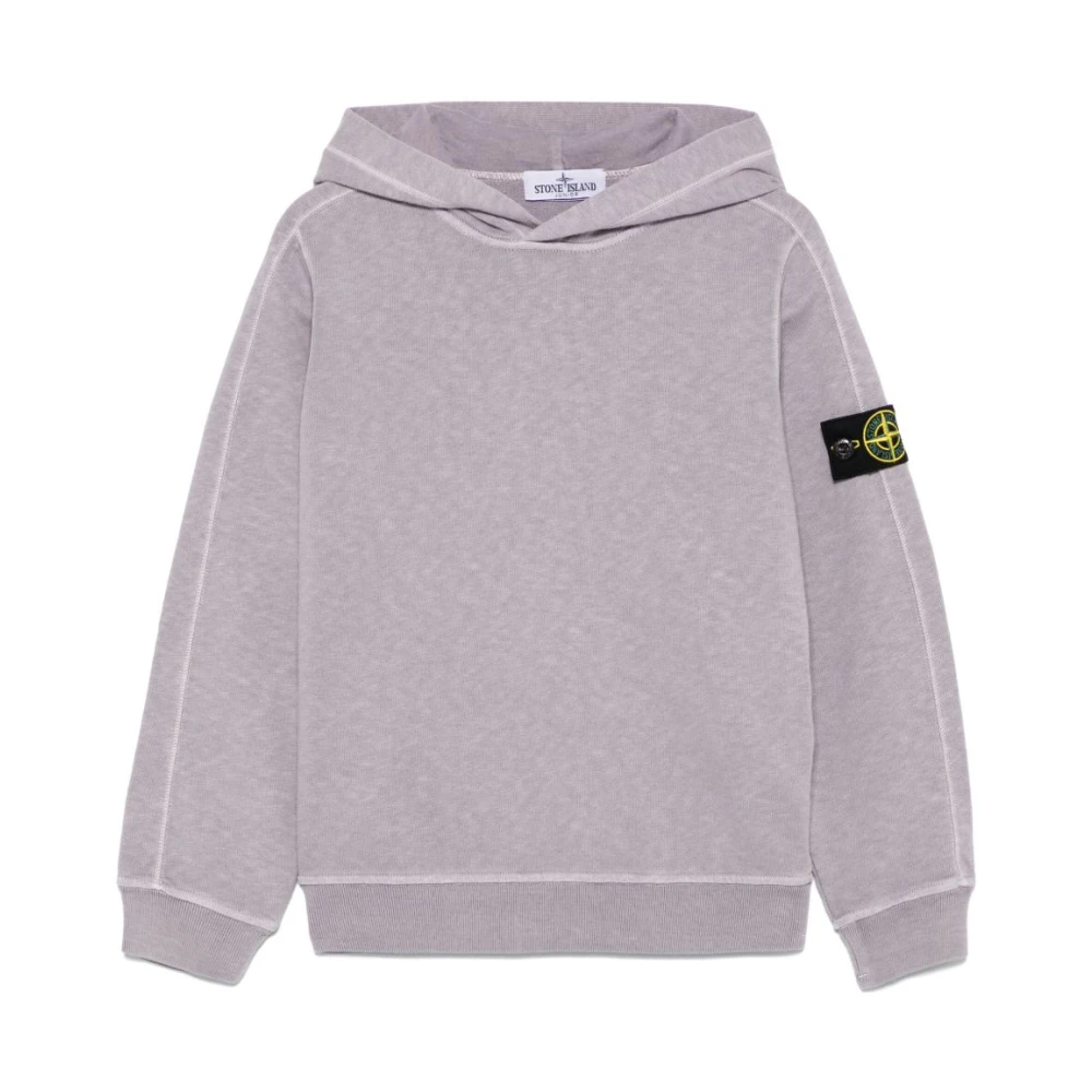 Stone Island Purple Sweatshirt For Boys - Male - Kids Sweatshirts - 10 Y - Kids