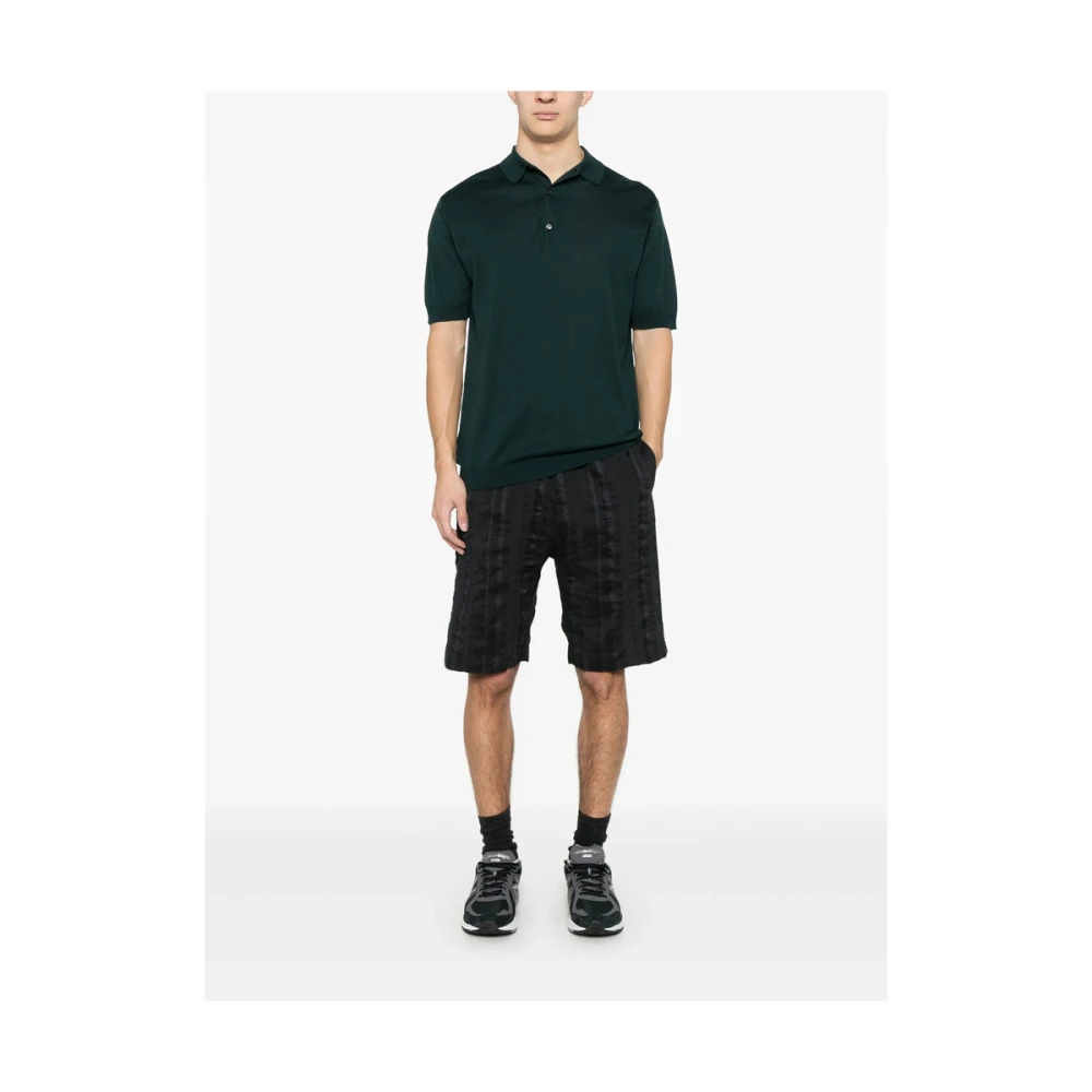 John Smedley Groene Polo Sweater Green Heren