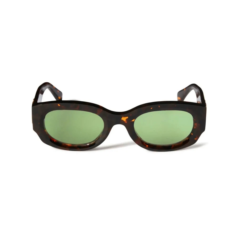 Off White Unisex Brown/White Havana Oval Sunglasses