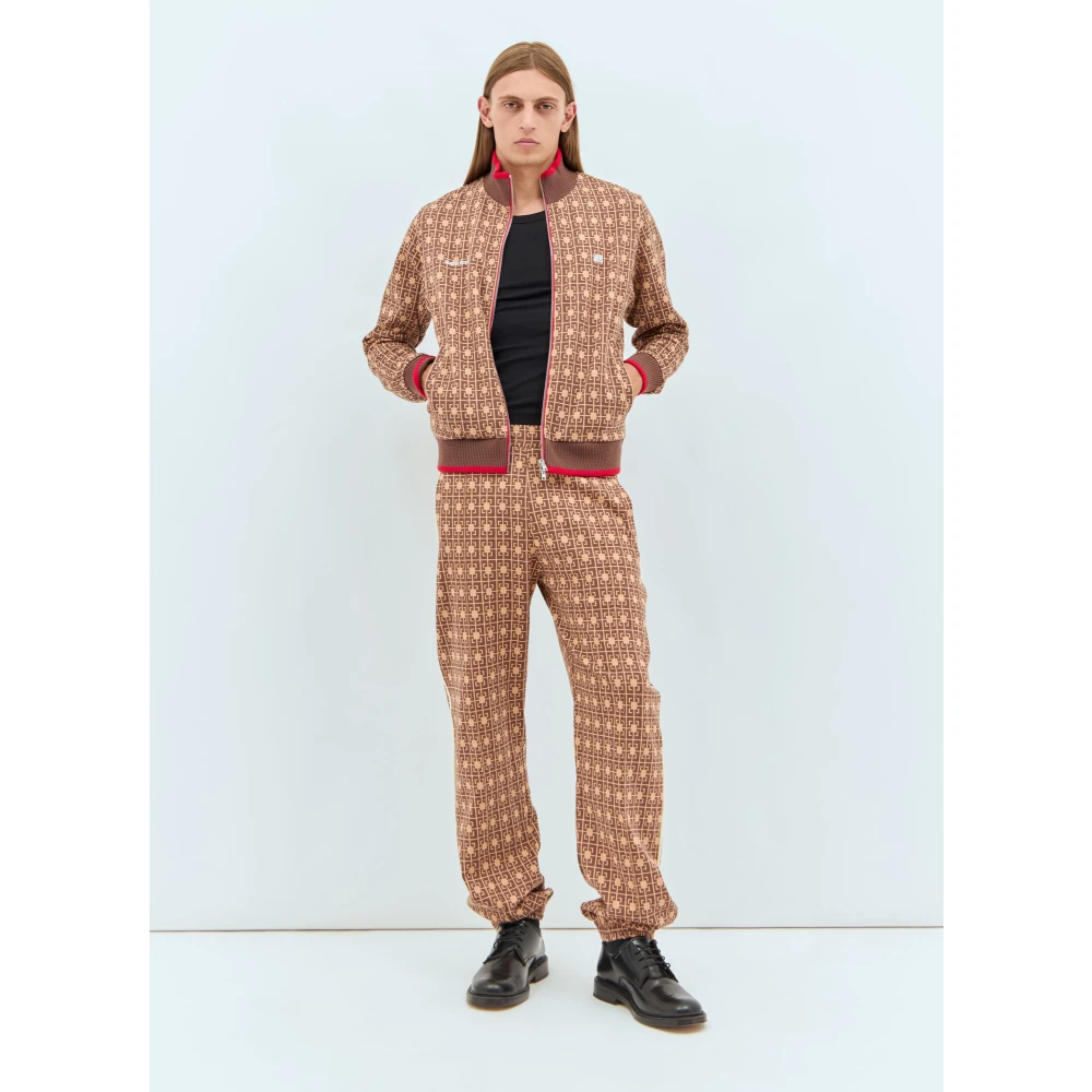 Wales Bonner Grafische Jacquard Track Pants Brown Heren