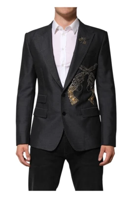 Mörkgrå Biodling Ull Blazer