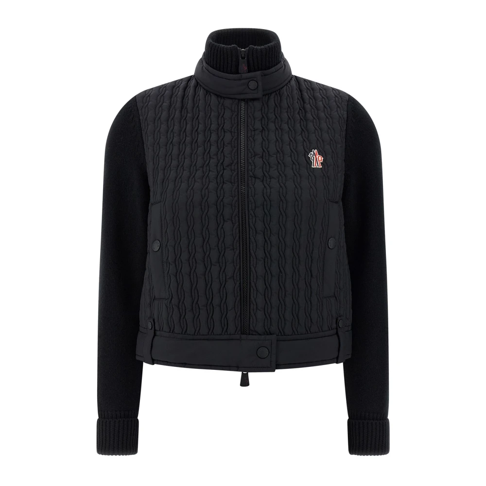 Moncler Women's Black Quilted Cardigan - Winter Jackets - M - Jackets