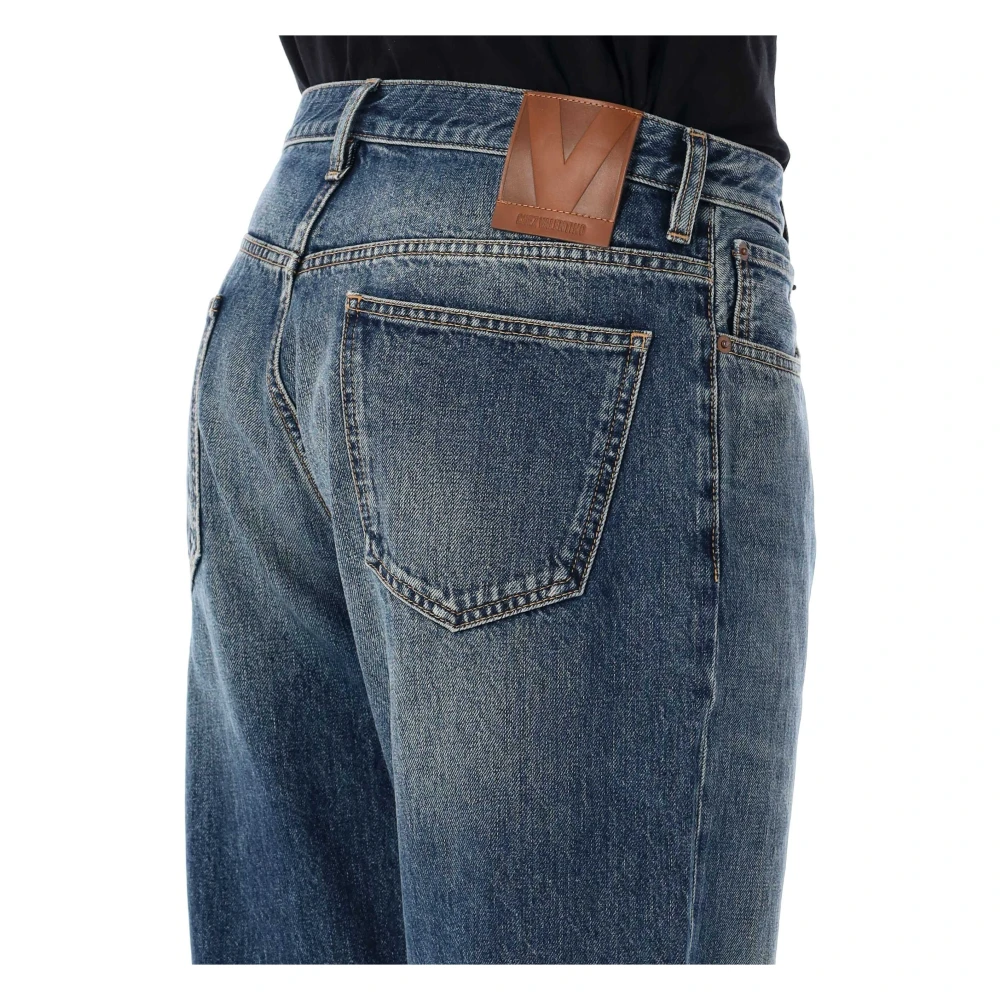 Valentino Garavani Klassieke Straight Leg Katoen Denim Jeans Blue Heren