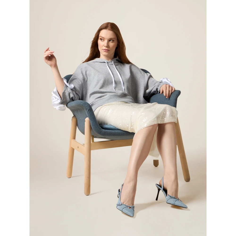 Oltre Pailletten Tule Rok White Dames