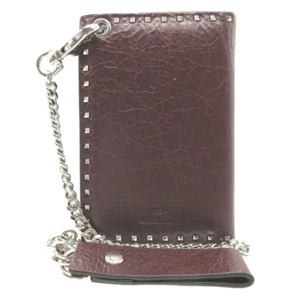 Valentino Vintage Pre-owned Leather wallets Brown Dames