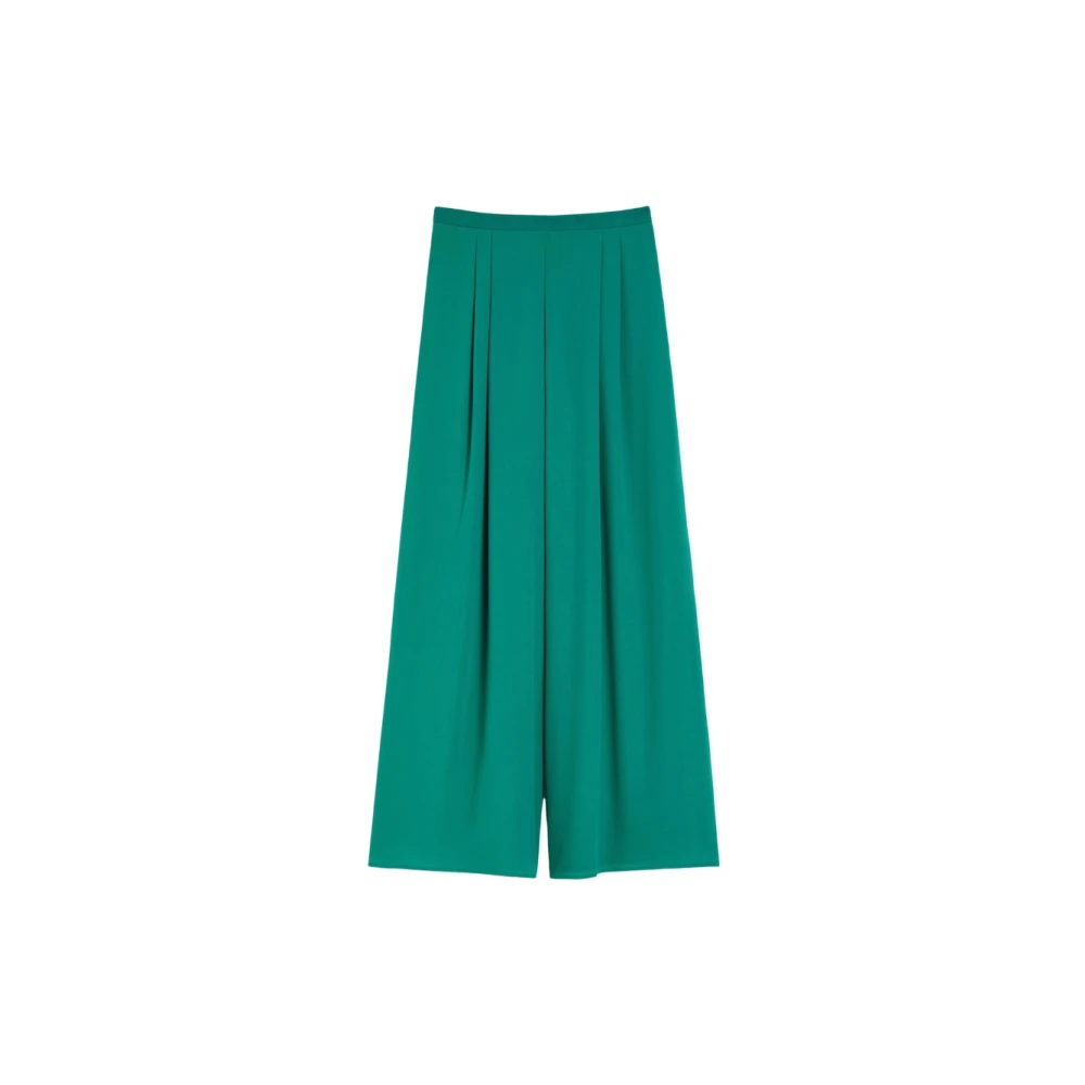 Pennyblack Women's Green Papaya Georgette Emerald Trousers - Wide Trousers - Xs - Trousers