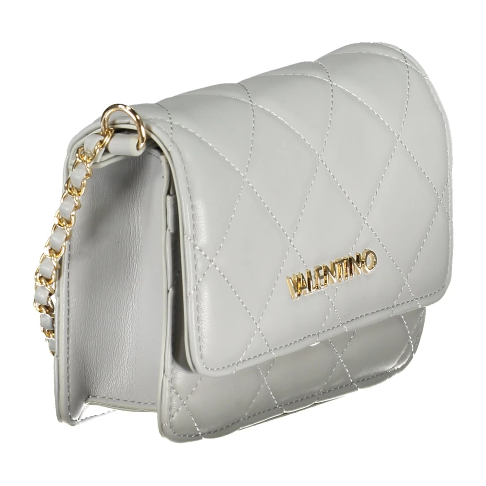 Valentino by Mario Valentino Grijze Crossbody Tas met Ketting en Contrastdetails Gray Dames