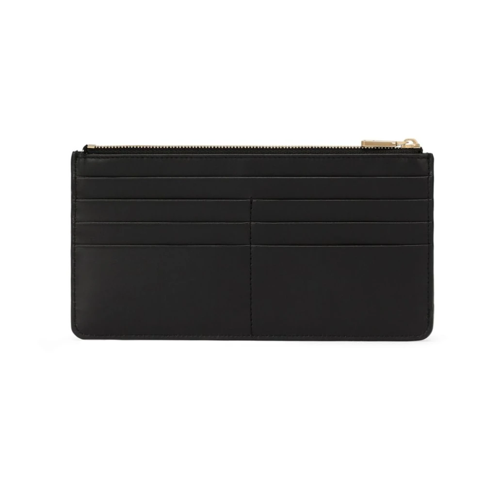 Dolce & Gabbana Zwarte Leren Portemonnees Black Dames
