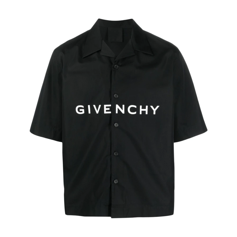 Givenchy Short Sleeve Shirts Black Heren