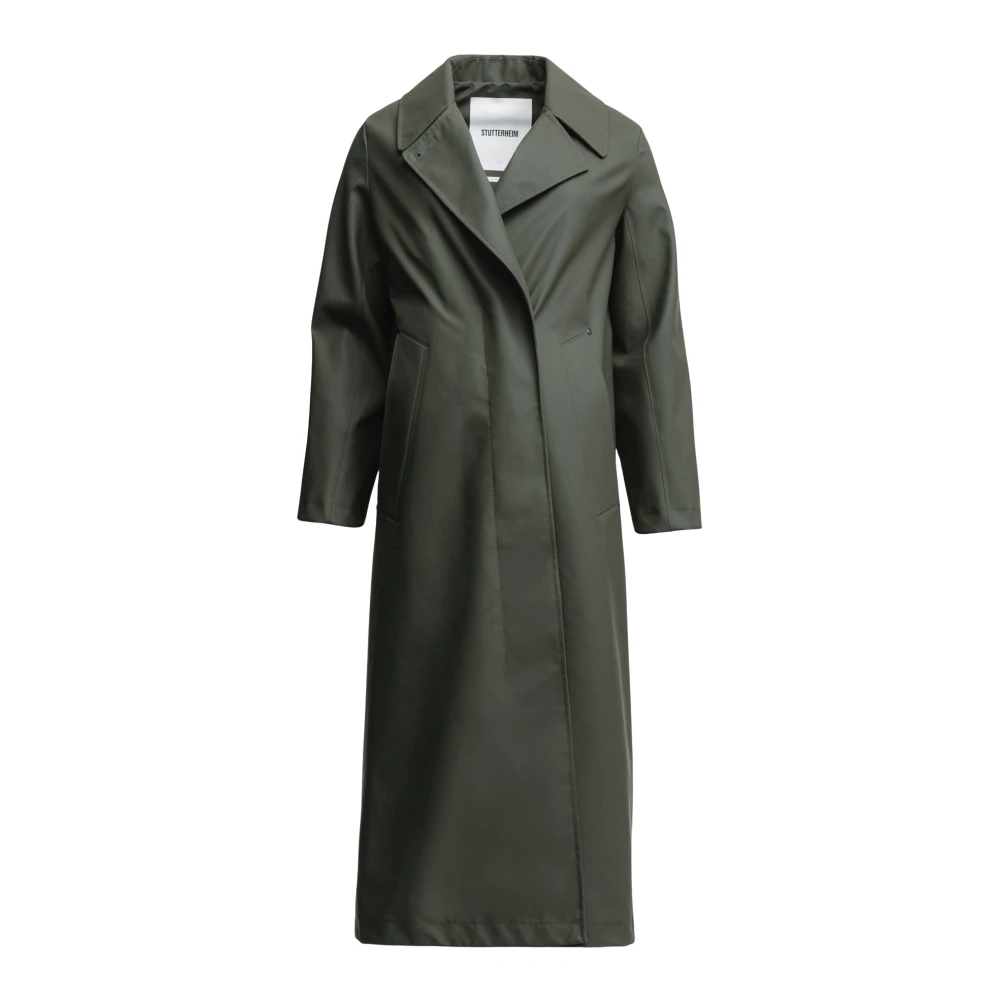 Stutterheim Elegant Regn Trench Coat Green, Dam