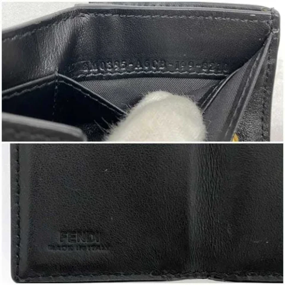 Fendi Vintage Pre-owned Leather wallets Black Dames