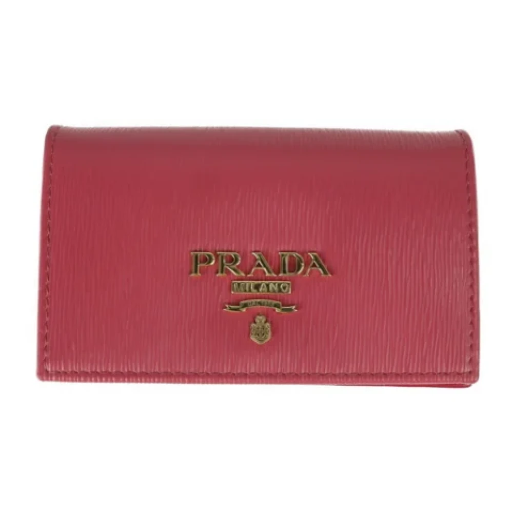 Prada Vintage Pre-owned Leather wallets Pink Dames