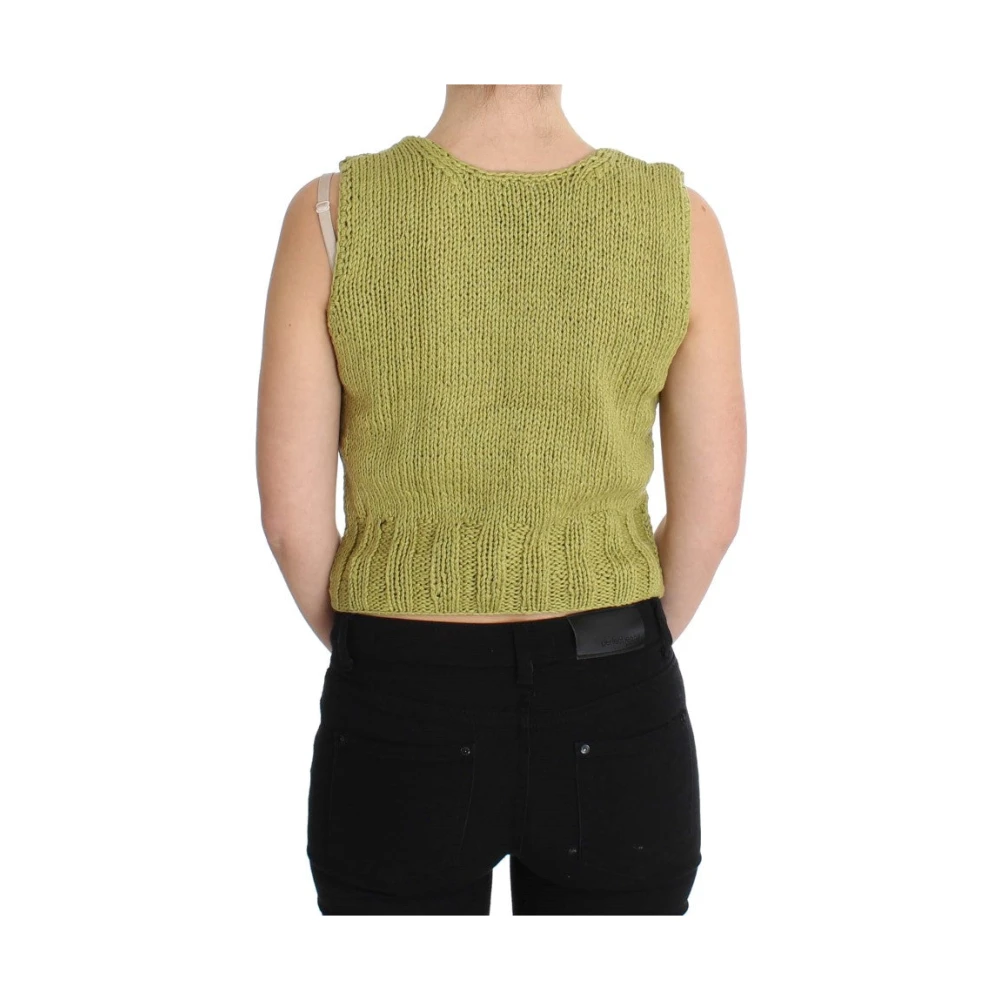 Pink Memories Groene mouwloze vesttrui Green Dames