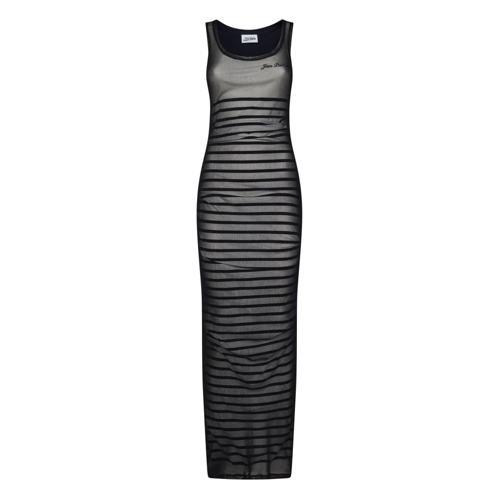 Jean Paul Gaultier Zwarte Elegantie Tule Jurk Black Dames