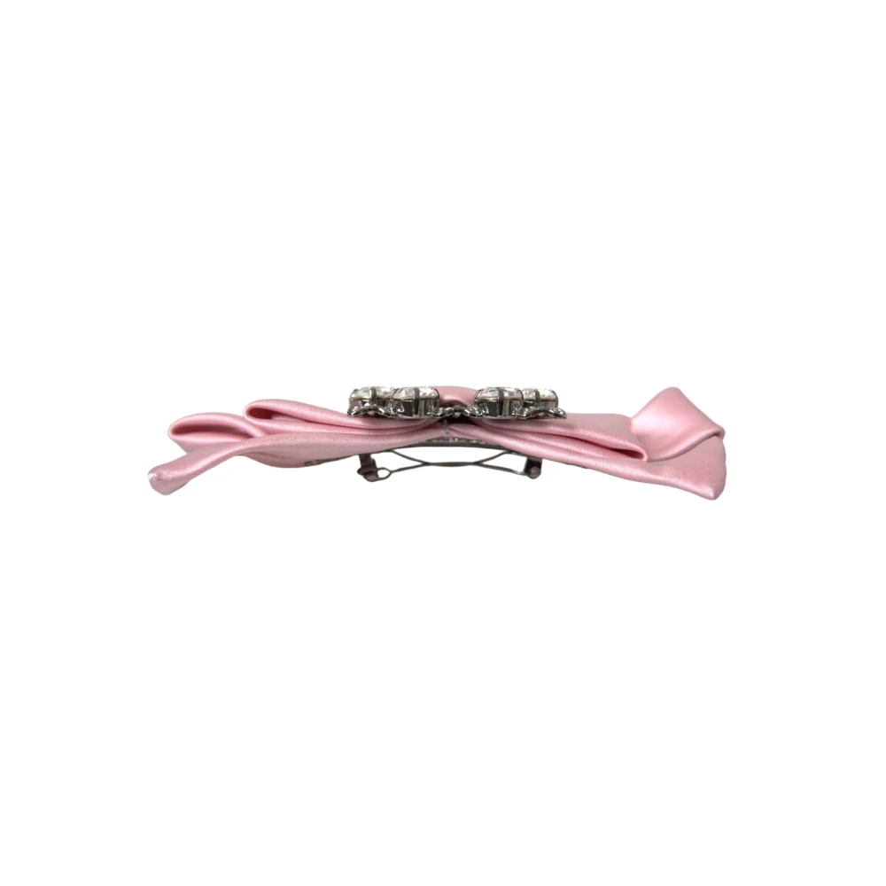 Dolce & Gabbana Roze Kristal Haarspeld Broche Pink Dames