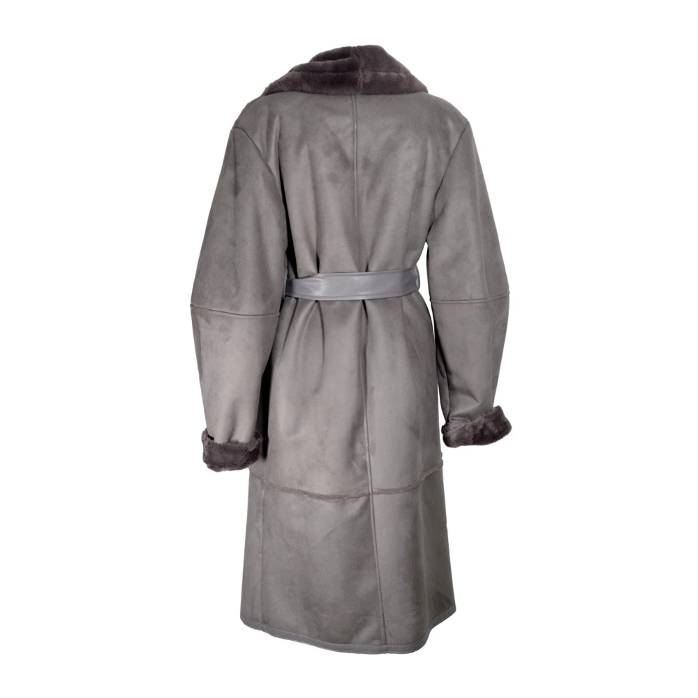 Kaos Synthetische Schapenvacht Jas Grijs Gray Dames