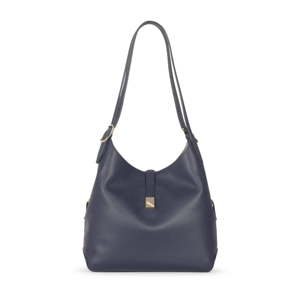 Kate Spade Deco Pebbled Leren Schoudertas Blue Dames