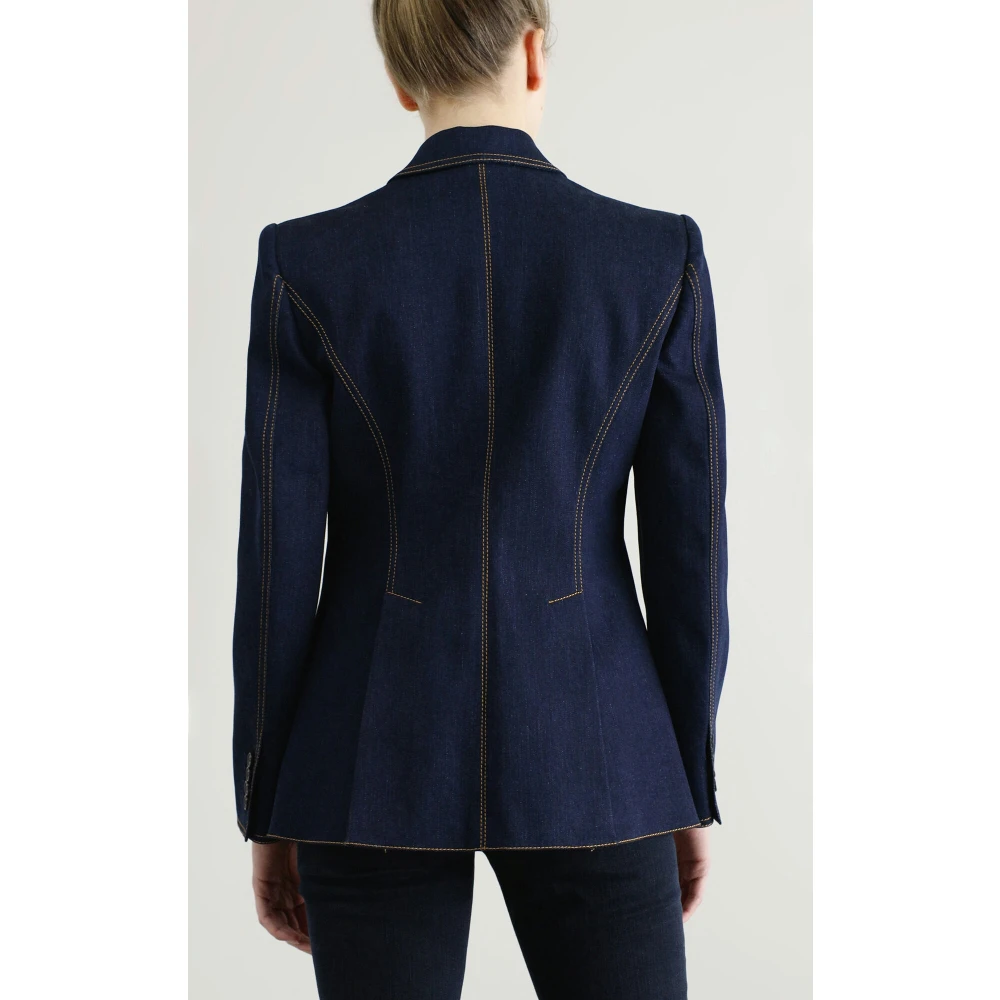 alexander mcqueen Blazer in jeans-look Blue Dames