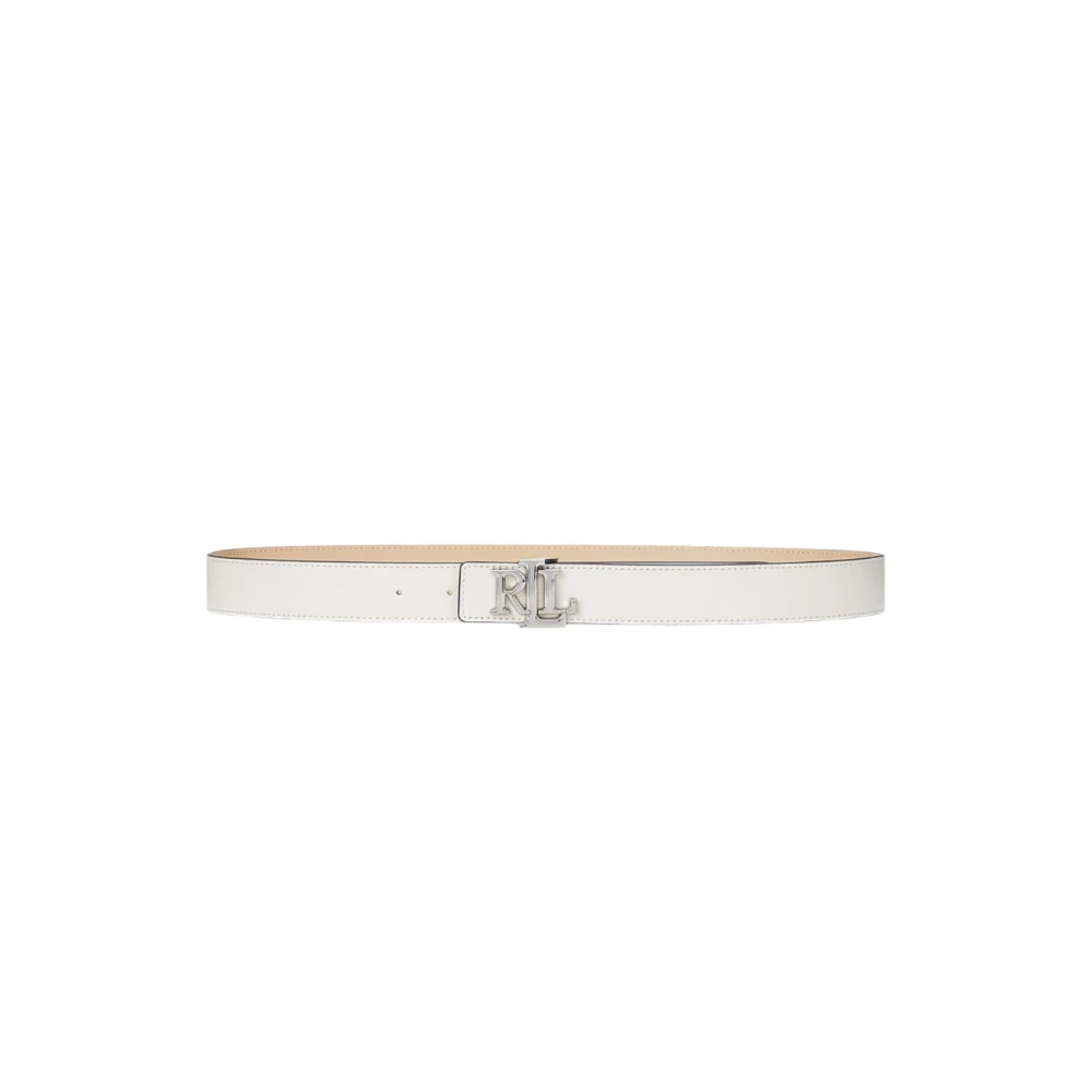Ralph Lauren Women's White Belts, L, Belt 3Cm