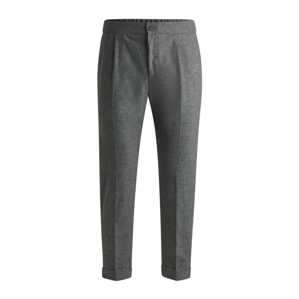 Hugo Boss Slim Fit Flanellbyxor Grå Gray, Herr