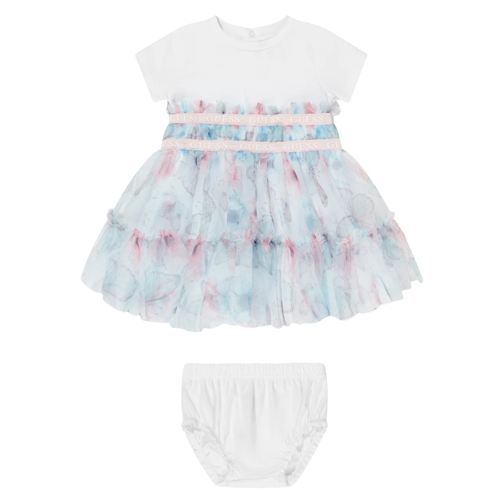 Guess Girls Multicolor Butterfly Collage Skater Dress - Kids Sets - 18 M - Kids