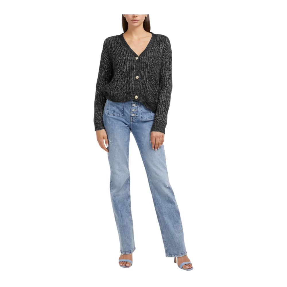 Guess Stijlvolle Cardigan voor Vrouwen Black Dames