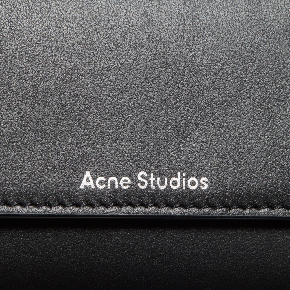 Acne Studios Drievoudige Portemonnee Zwart Leer Black Dames