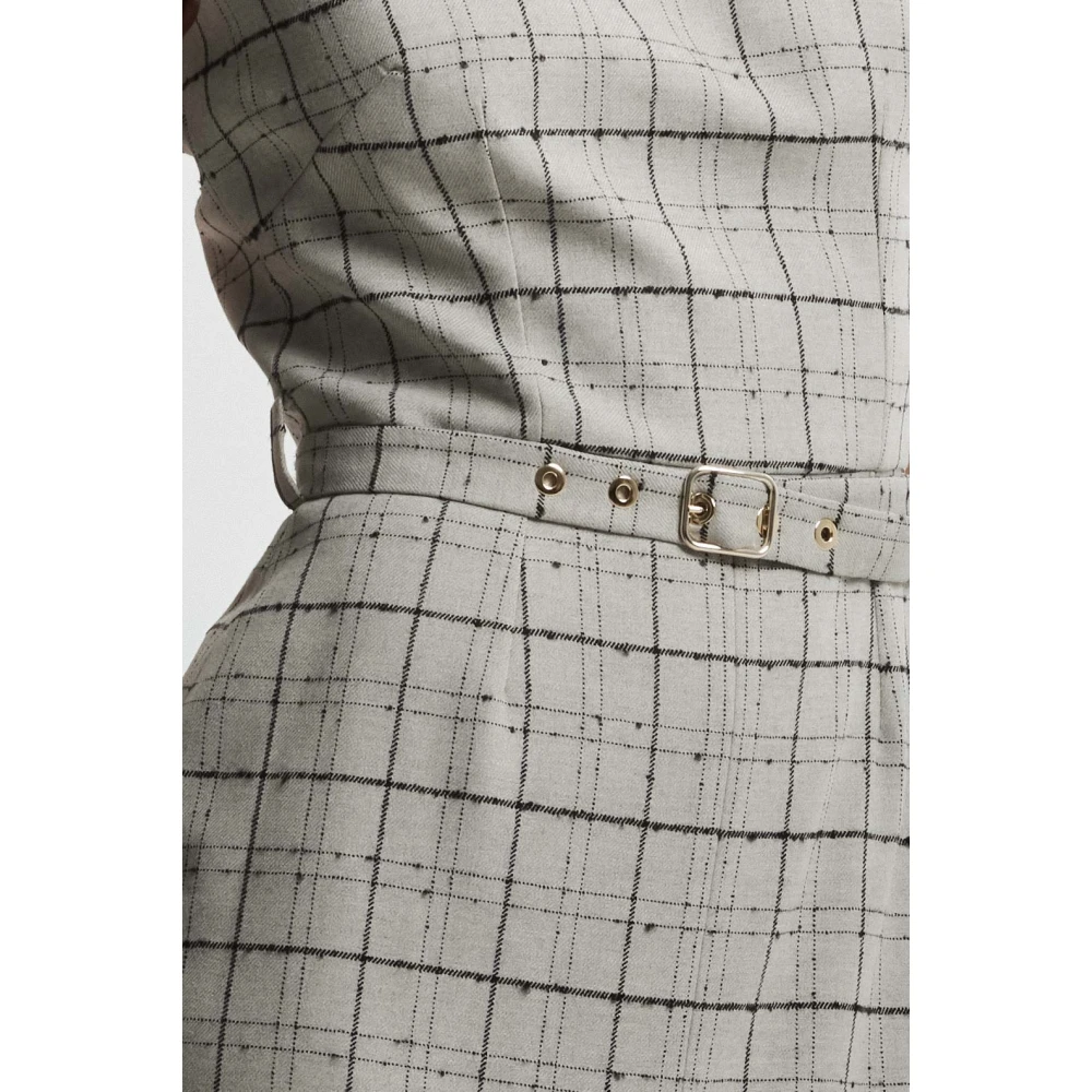 Kocca Gestreepte jurk met split en riem Multicolor Dames